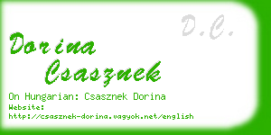 dorina csasznek business card